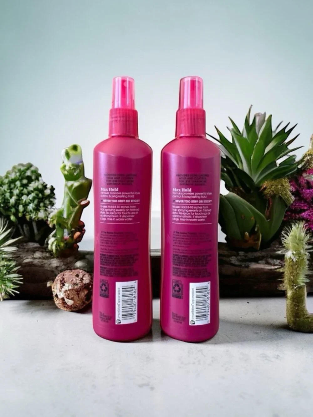 2 Pack Suave Unscented Max Hold Hair Spray 11oz Pump Non-Aerosol Lasting Hold
